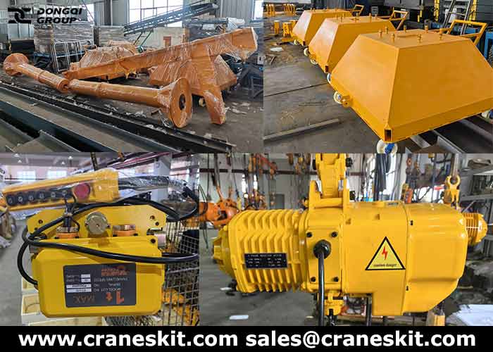 1 ton portable jib crane with electric chain hoist