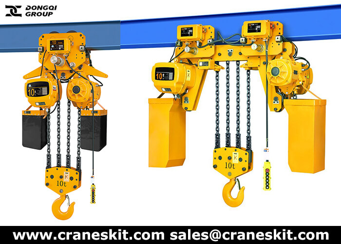 10 ton electric chain hoist with trolley