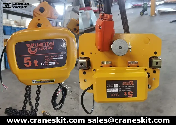 5 ton electric chain hoist with trolley