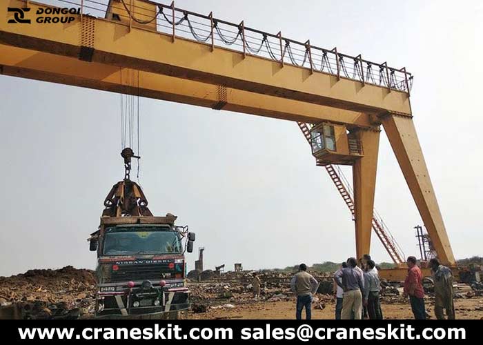 10 ton gantry crane with grab for sale to Thailand