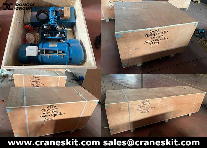 8 sets wire rope hoists exported to Thailand