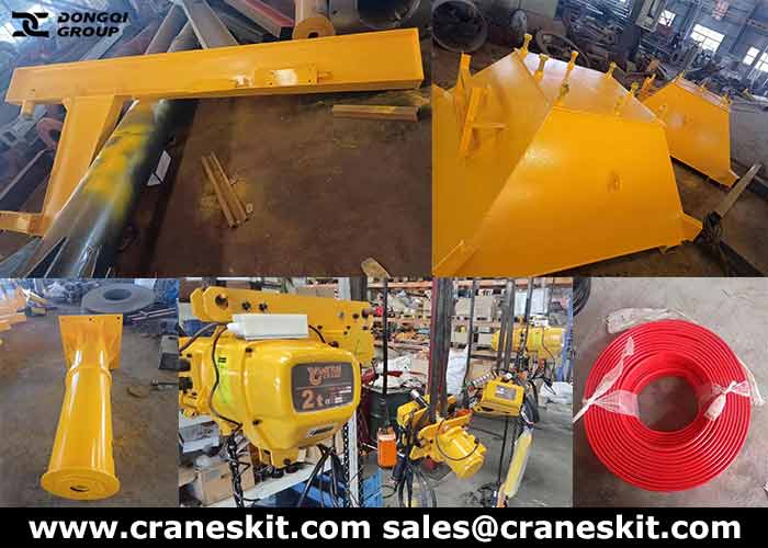 Philippines 2 ton portable jib crane production