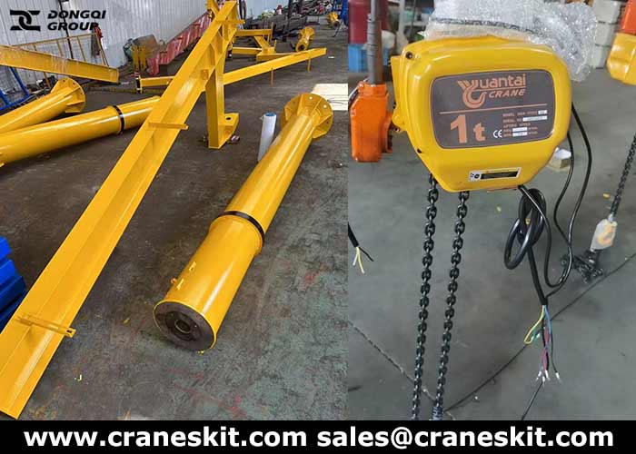 Colombia 1 ton jib crane with chain hoist