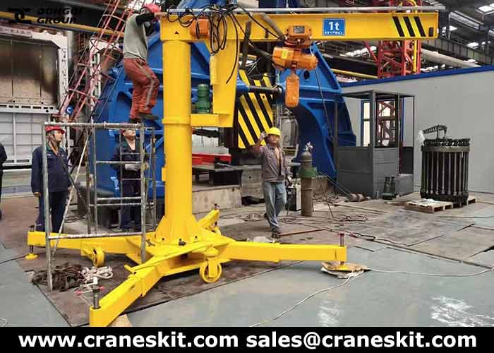 1 ton mobile jib crane for sale to Brazil