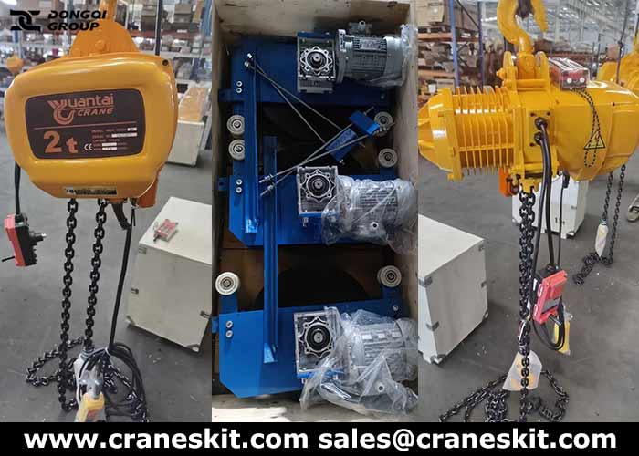 2 ton KBK crane chain hoists and trolleys