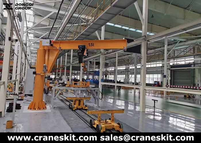 1.5 ton pillar mounted jib crane for sale