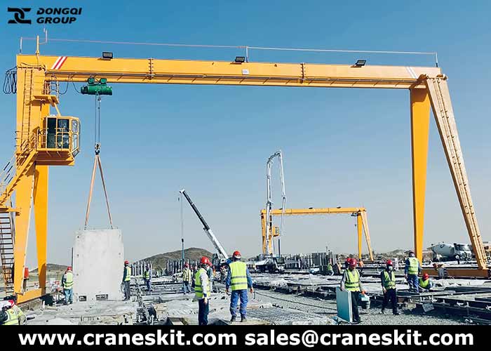 10t gantry crane for sale to Uzbekistan concrete industry