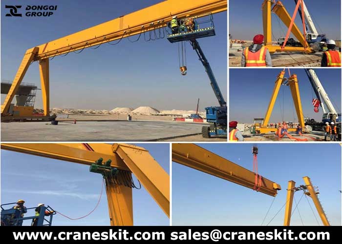 10 ton gantry crane installed in Uzbekistan