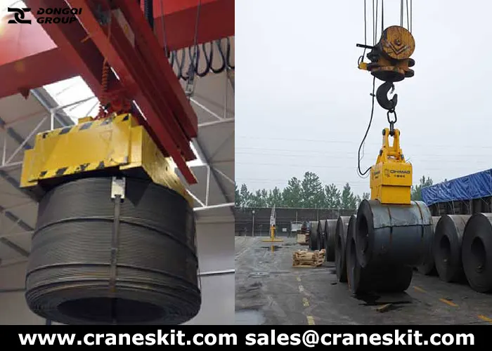 magnetic overhead crane for steel coils handling