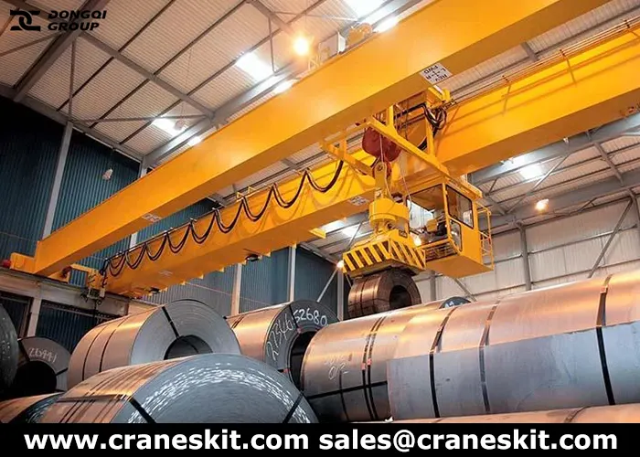 10 ton magnetic overhead crane for sale to Indonesia