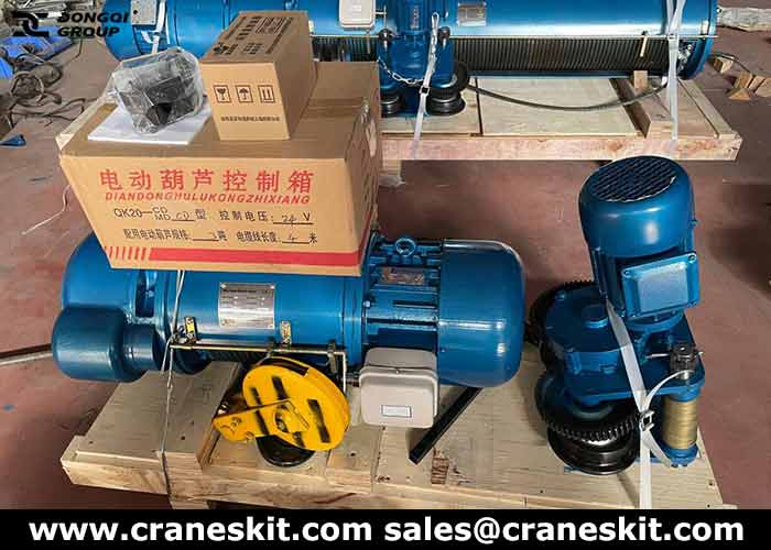 3 ton 4m wire rope hoist for sale to Thailand