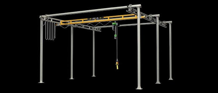 floor mounted workstation crane