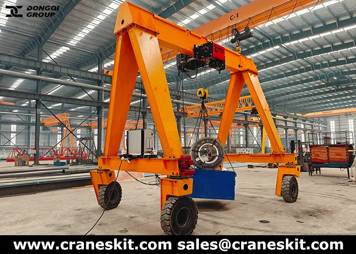 a frame single girder rtg crane for sale from dqcranes