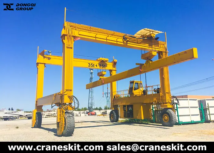 straddle carrier rubber tyred gantry crane for sale