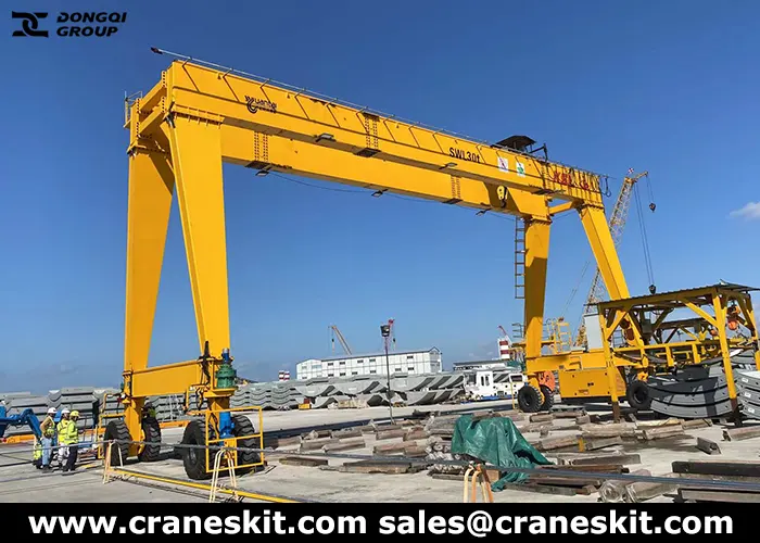 double beam rubber tyred gantry crane for sale