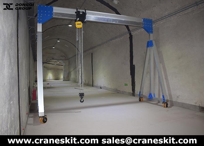 Fixed height aluminum gantry crane for sale