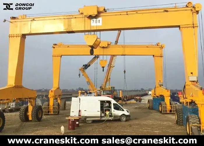 single beam rubber tyred gantry crane for sale